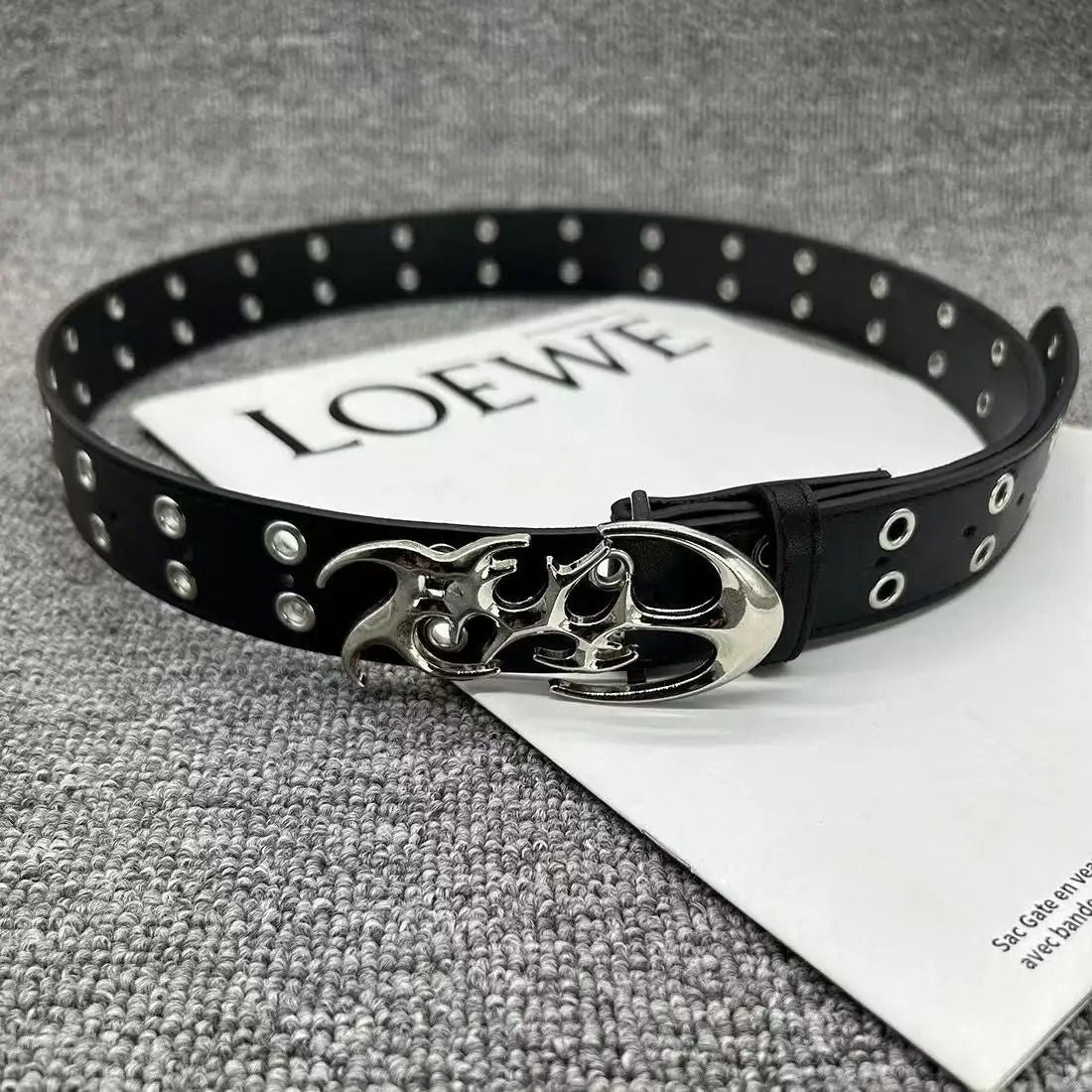 Y2K Hollow PU Leather Fashion Belt For Men And Women  Trendy Punk Style Waist Accessory 2