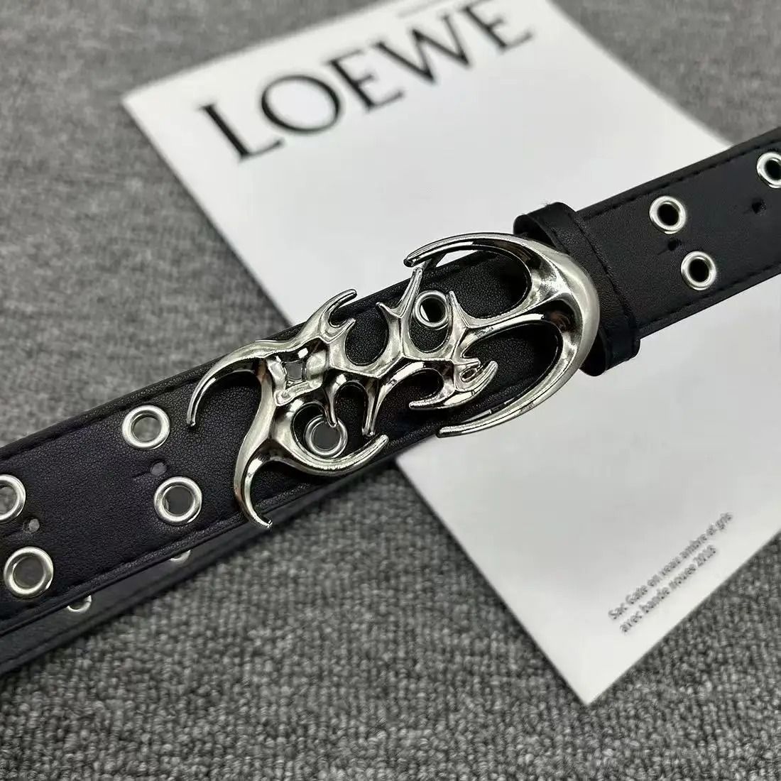Y2K Hollow PU Leather Fashion Belt For Men And Women  Trendy Punk Style Waist Accessory 3