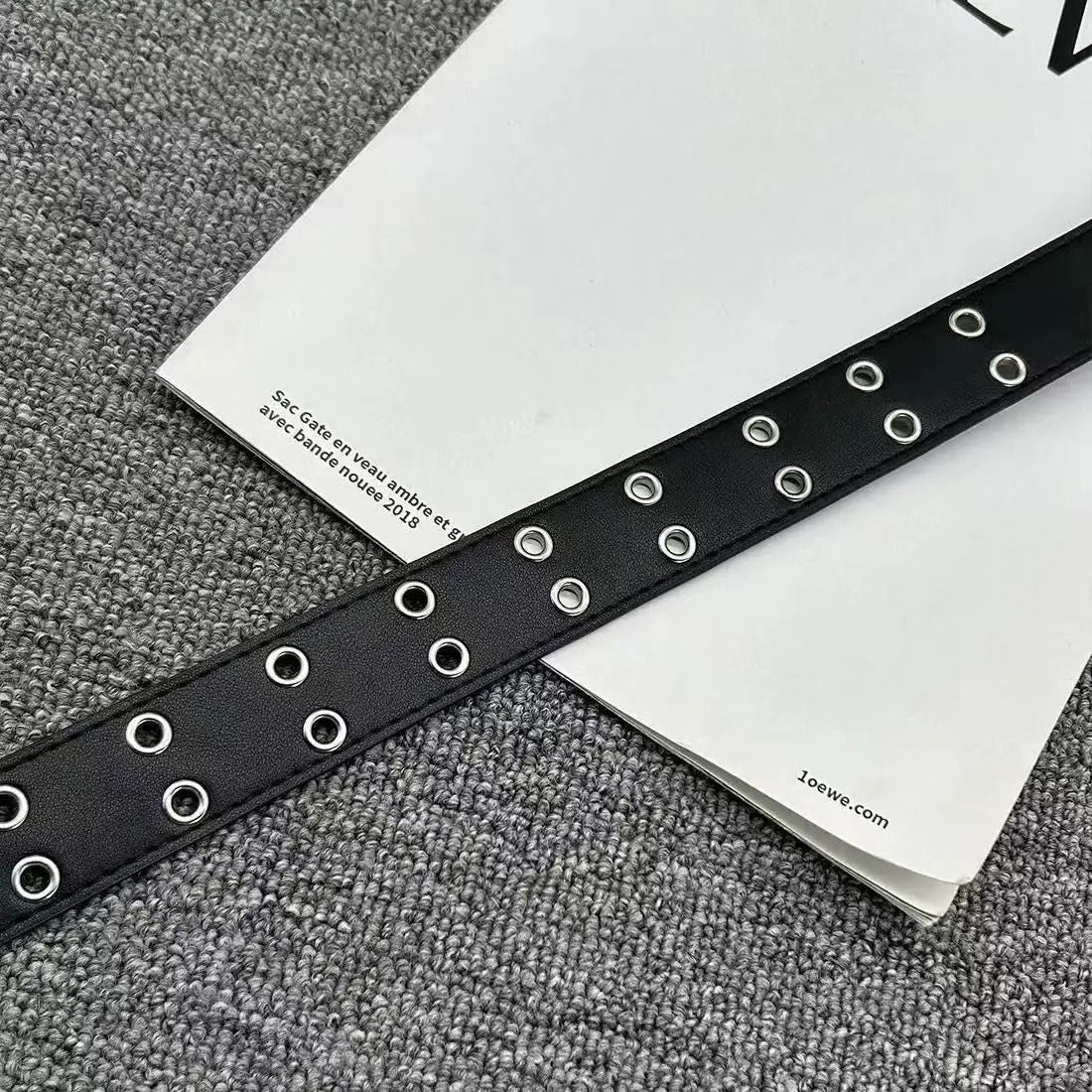Y2K Hollow PU Leather Fashion Belt For Men And Women  Trendy Punk Style Waist Accessory 4