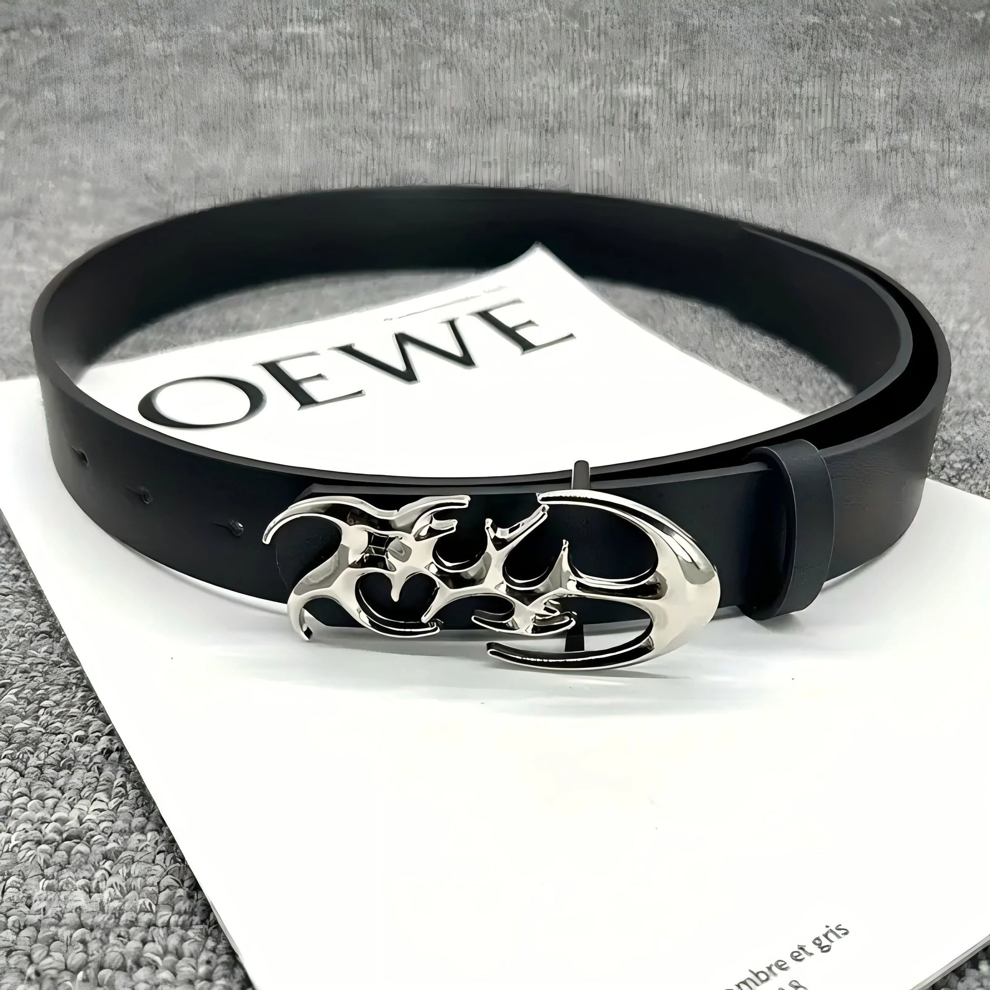 Y2K Hollow PU Leather Fashion Belt For Men And Women  Trendy Punk Style Waist Accessory 8