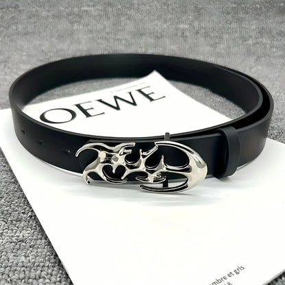 Y2K Hollow PU Leather Fashion Belt For Men And Women  Trendy Punk Style Waist Accessory 8
