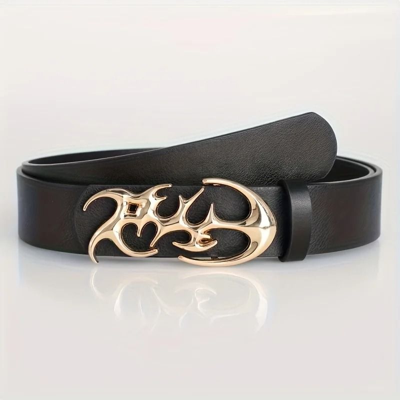 Y2K Hollow PU Leather Fashion Belt For Men And Women  Trendy Punk Style Waist Accessory 10