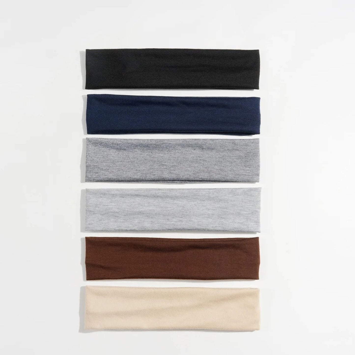 6pcs Basic Solid Color Sports Yoga Headband  Sweat Absorbing Elastic Hair Bands For Men And Women 9
