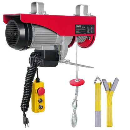 Lifting Capacity Electric Hoist Steel Wire Winch Single Cable Lifting Height Wired Remote Pure Copp 8