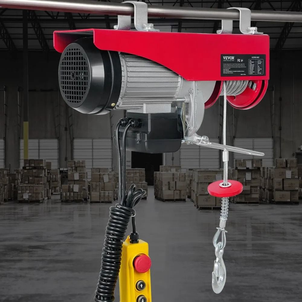 Lifting Capacity Electric Hoist Steel Wire Winch Single Cable Lifting Height Wired Remote Pure Copp 2