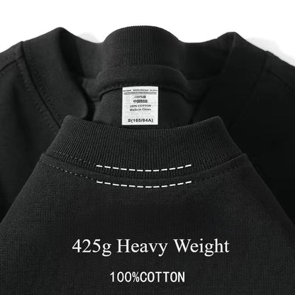 Heavy Weight Men T Shirt Cotton Half Sleeve Breathable Round Neck Basic Tops Men Summer TShirt Qual 5