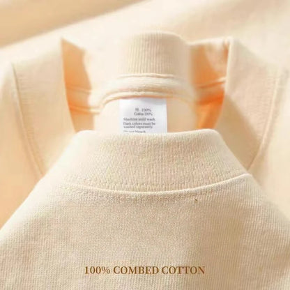 Heavy Weight Men T Shirt Cotton Half Sleeve Breathable Round Neck Basic Tops Men Summer TShirt Qual 6