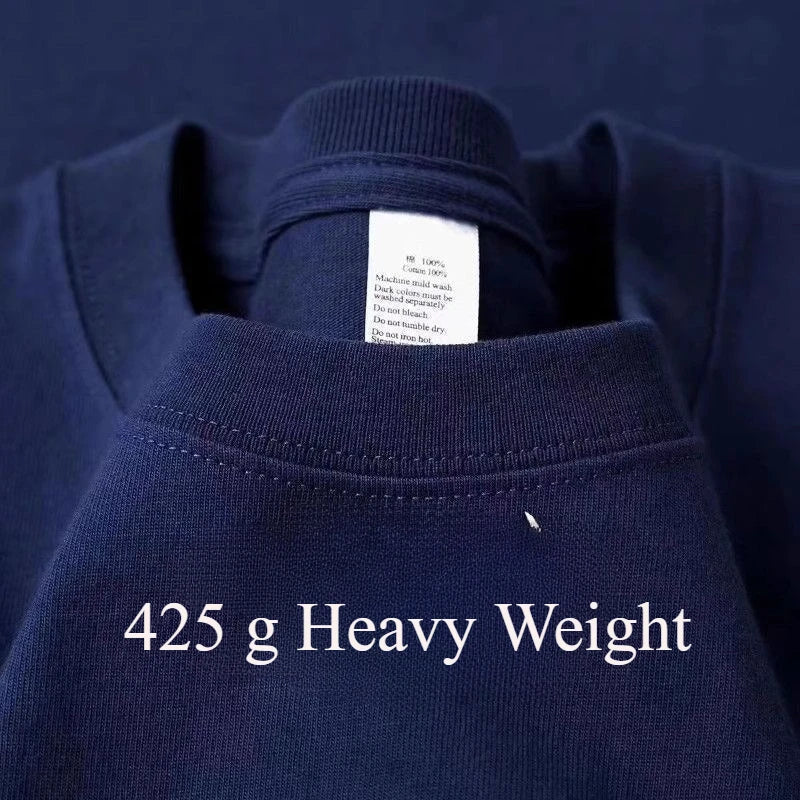 Heavy Weight Men T Shirt Cotton Half Sleeve Breathable Round Neck Basic Tops Men Summer TShirt Qual 9