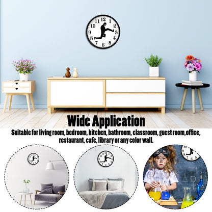 Silly Walk Wall Clock, Monty Python Inspired Creative Artwork, Sweep Seconds Mute Clock Wall Art for Home Living Room