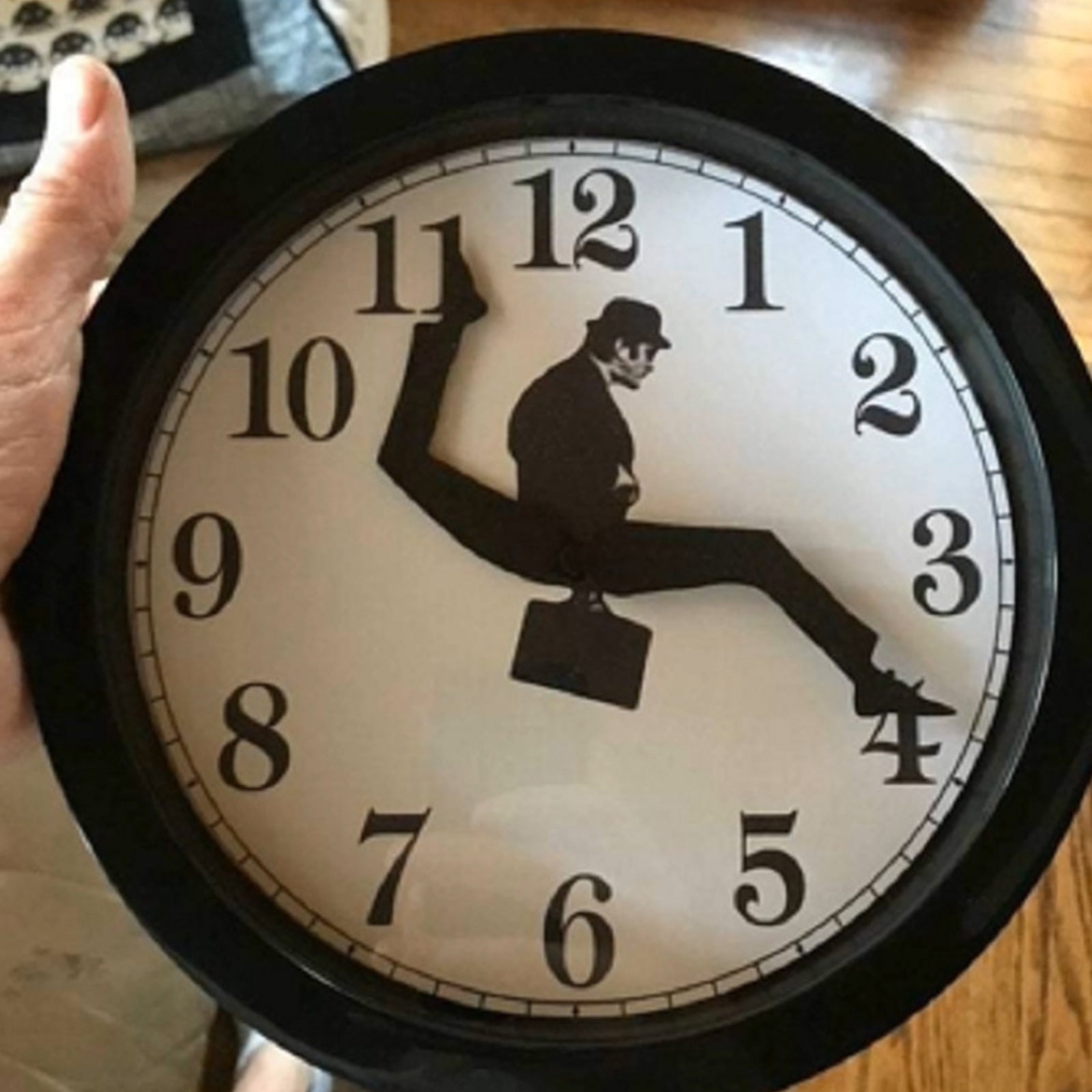 Silly Walk Wall Clock, Monty Python Inspired Creative Artwork, Sweep Seconds Mute Clock Wall Art for Home Living Room