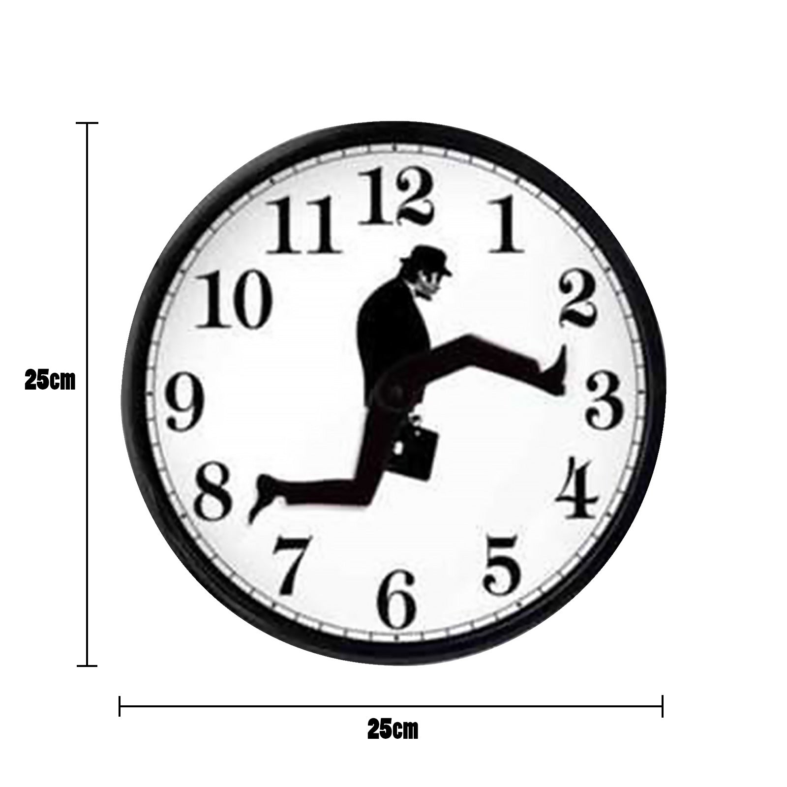 Silly Walk Wall Clock, Monty Python Inspired Creative Artwork, Sweep Seconds Mute Clock Wall Art for Home Living Room