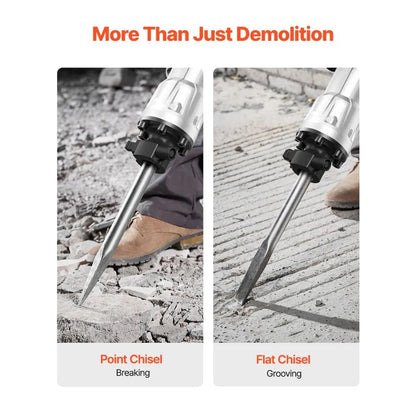 Jack Hammer Concrete Breaker Demolition Jack Hammer Heavy Duty Electric Jack Hammer Swiveling Front 6