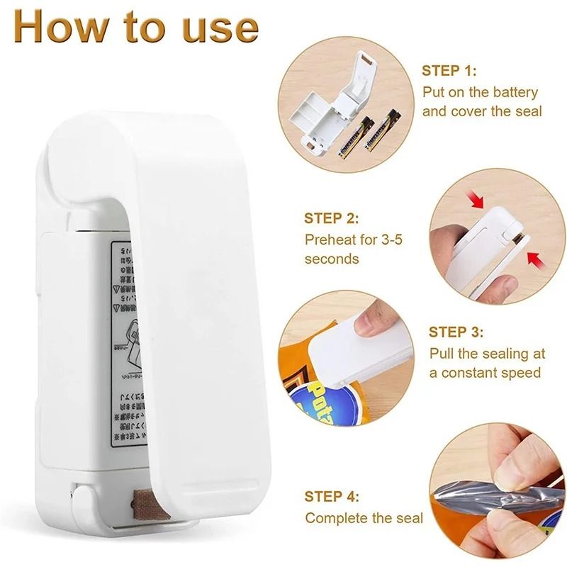 Mini Heat Bag Sealer  Portable Food Storage Tool For Airtight Freshness 3
