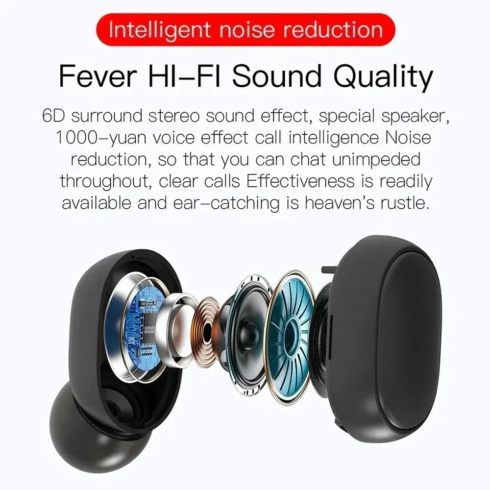Wireless Bluetooth Earphones Bluetooth Headset Noise Cancelling Earbuds With Microphone Wireless He 2