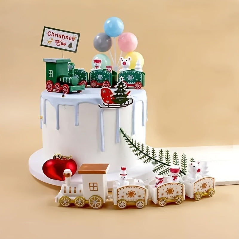 Christmas Plastic Train Merry Christmas Decorations For Home Xmas Tree Ornament Navidad Noel Happy  2