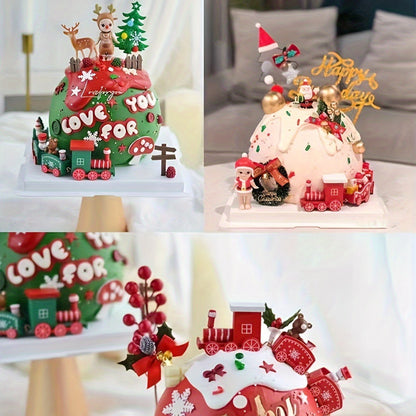 Christmas Plastic Train Merry Christmas Decorations For Home Xmas Tree Ornament Navidad Noel Happy  3