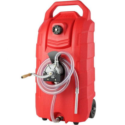 Portable Fuel Caddy Gas Storage Tank Hand Pump Rubber Wheels Fuel Transfer Storage Tank For Gasolin 8