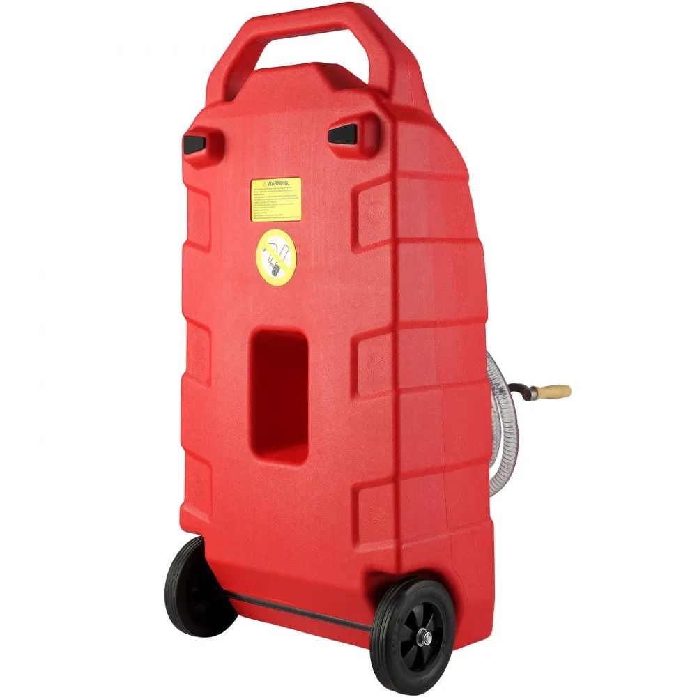 Portable Fuel Caddy Gas Storage Tank Hand Pump Rubber Wheels Fuel Transfer Storage Tank For Gasolin 7
