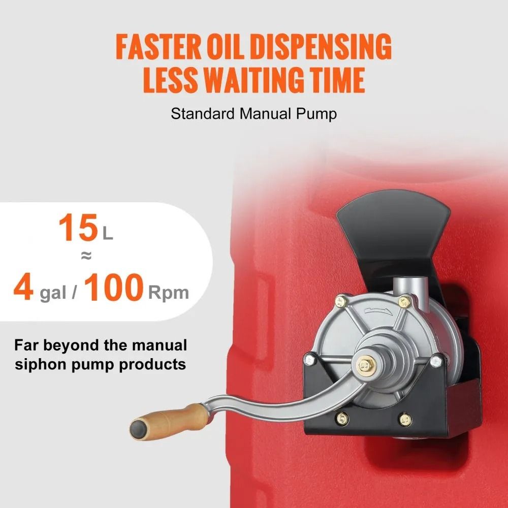 Portable Fuel Caddy Gas Storage Tank Hand Pump Rubber Wheels Fuel Transfer Storage Tank For Gasolin 5