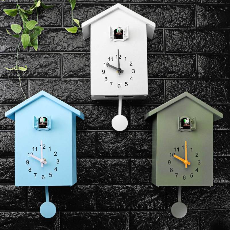 Cuckoo Wall Clock, Integer Time Reported, Low Noise Sports Pendulum Wall Art Home Decor