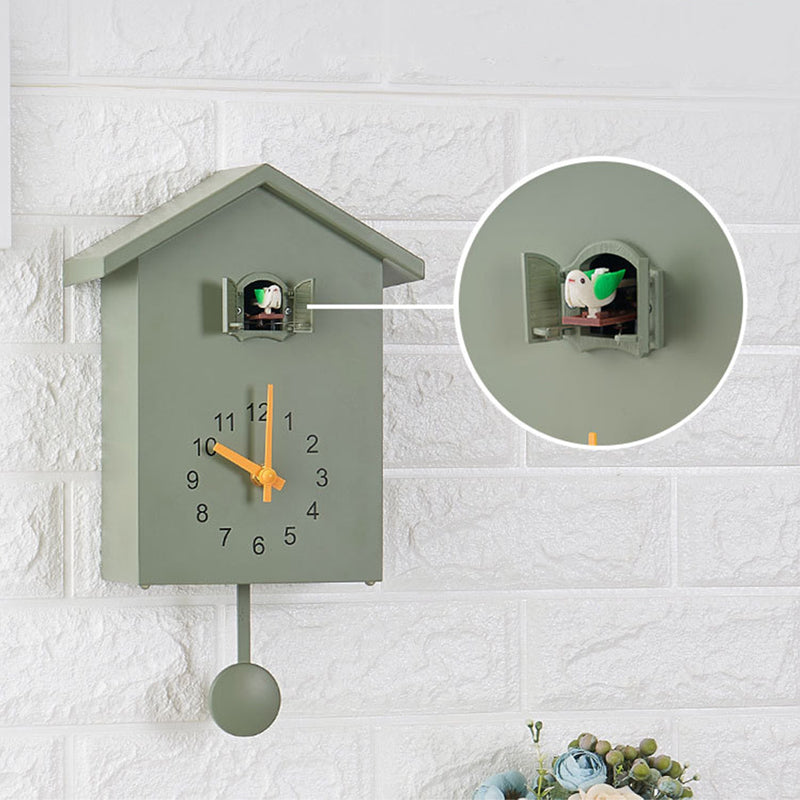 Cuckoo Wall Clock, Integer Time Reported, Low Noise Sports Pendulum Wall Art Home Decor