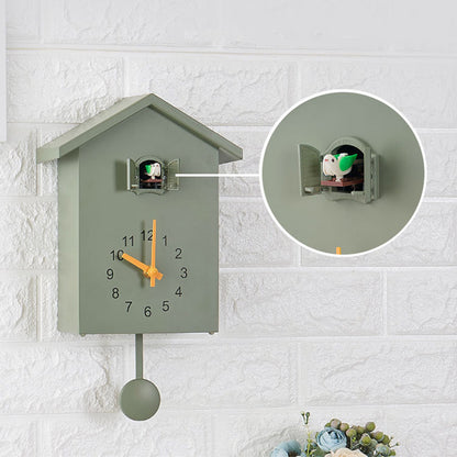 Cuckoo Wall Clock, Integer Time Reported, Low Noise Sports Pendulum Wall Art Home Decor