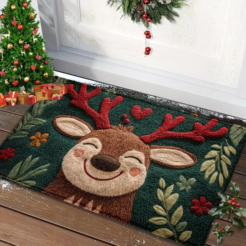 Merry Christmas Door Mat Santa Claus Carpet Outdoor Decorations For Home Navidad Xmas Ornament Holi