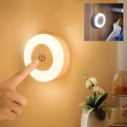 Portable USB Rechargeable LED Light, Night Light, Bedroom, Living Room, Home Decoration, Lamp