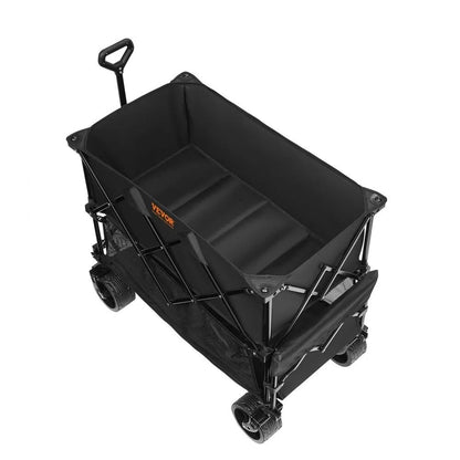 Heavy Duty Folding Wagon Cart Foldable Double Decker Wagon With All Terrain Wheels Collapsible Wago 8