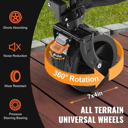 Heavy Duty Folding Wagon Cart Foldable Double Decker Wagon With All Terrain Wheels Collapsible Wago 4