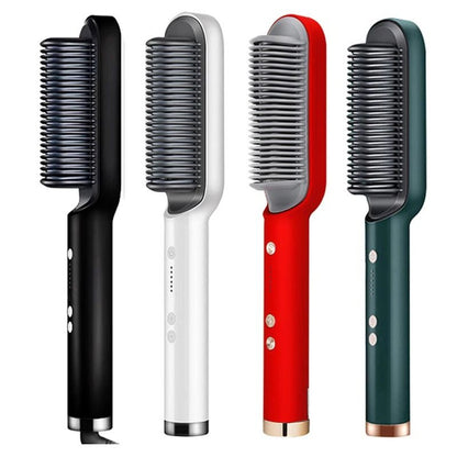 Electric Hair Straightener Brush  Professional Ceramic FastHeating Hair Styler 6