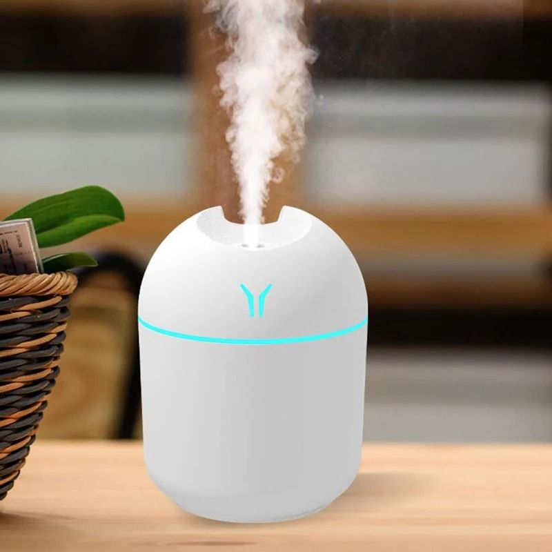 250ml USB Mini Air Humidifier – Ultrasonic Essential Oil Diffuser with LED Light