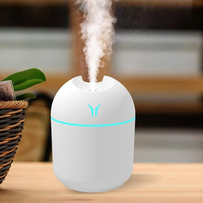 250ml USB Mini Air Humidifier – Ultrasonic Essential Oil Diffuser with LED Light