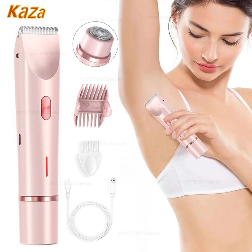 Electric Shaver for Women Dual Head Hair Remover and Trimmer for Legs Underarms and Bikini Line