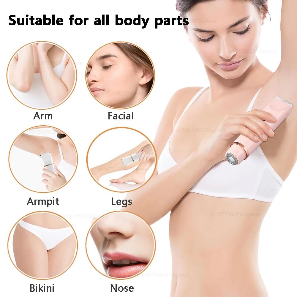 Electric Shaver For Women Dual Head Hair Remover And Trimmer For Legs Underarms And Bikini Line 2