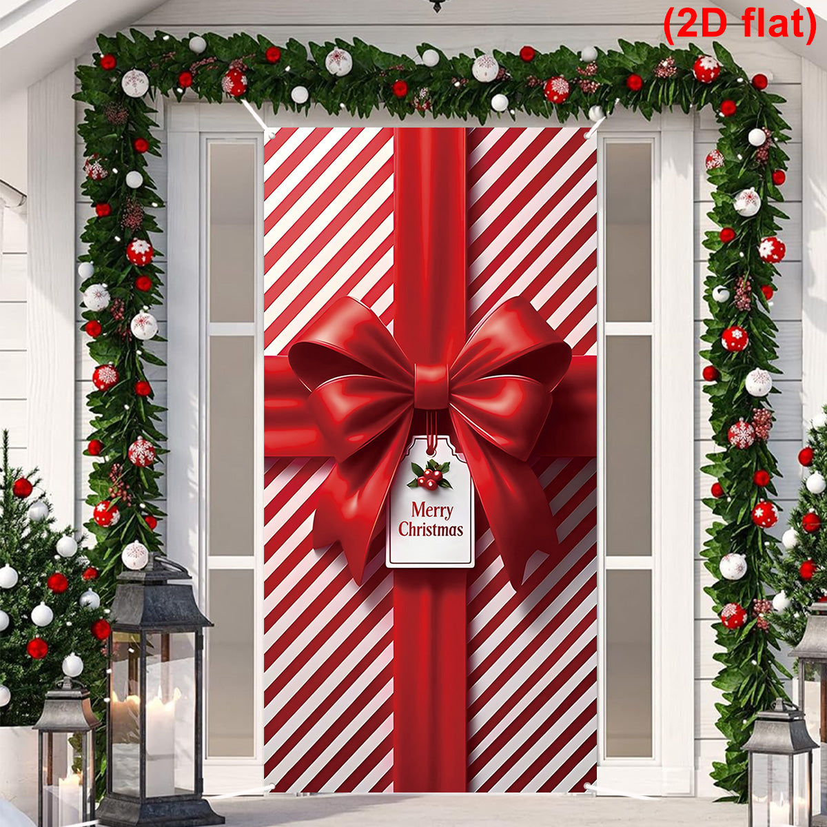 Porch Door Banner, Christmas Hanging Flag, Ornaments, Xmas Gifts, Christmas Decorations For Home, New Year Decor