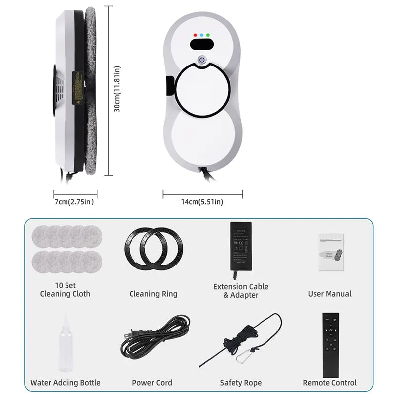 UPS System Robot, Window Cleaner Vacuum, Smart Home Appliance, Auto Clean Glass, Electric Floor Mops