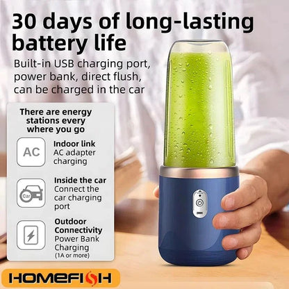 Portable Juicer Blender 400ml USB Rechargeable Smoothie Maker For Fruits And Vegetables 4