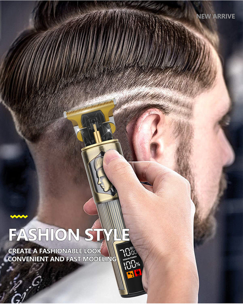 Professional Barber Hair Clipper, Electric Hair Trimmer, Strong Power, LED Display, Dragon Hair Clippers