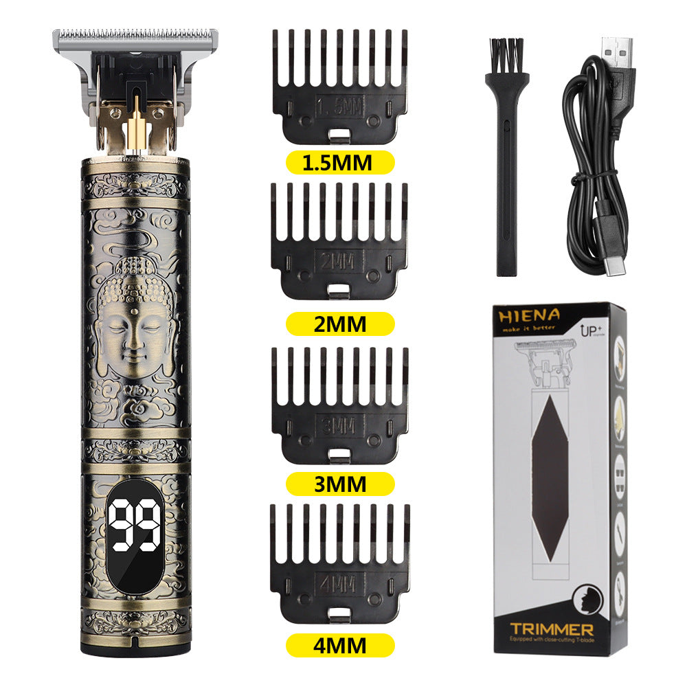 Professional Barber Hair Clipper, Electric Hair Trimmer, Strong Power, LED Display, Dragon Hair Clippers