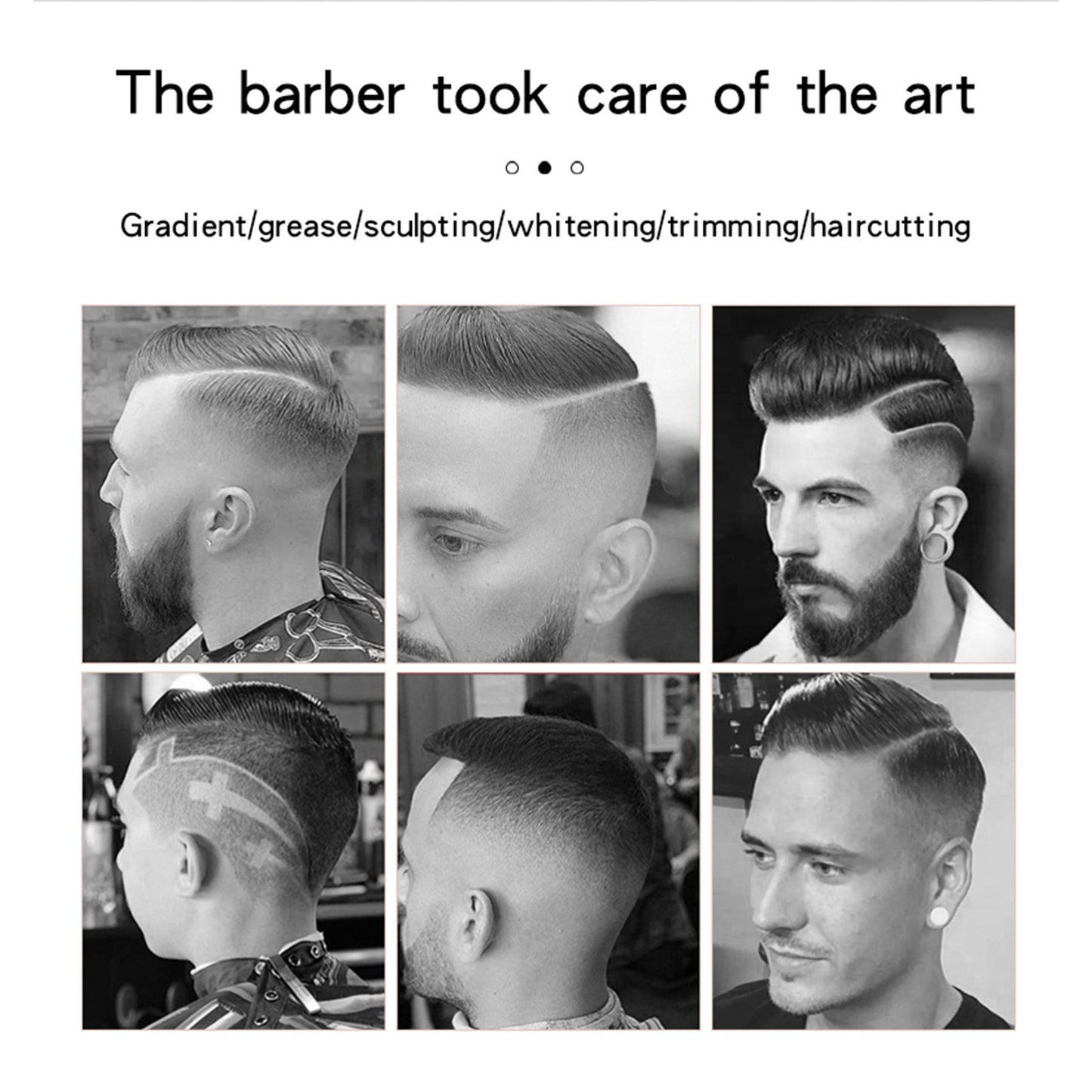 Professional Barber Hair Clipper, Electric Hair Trimmer, Strong Power, LED Display, Dragon Hair Clippers