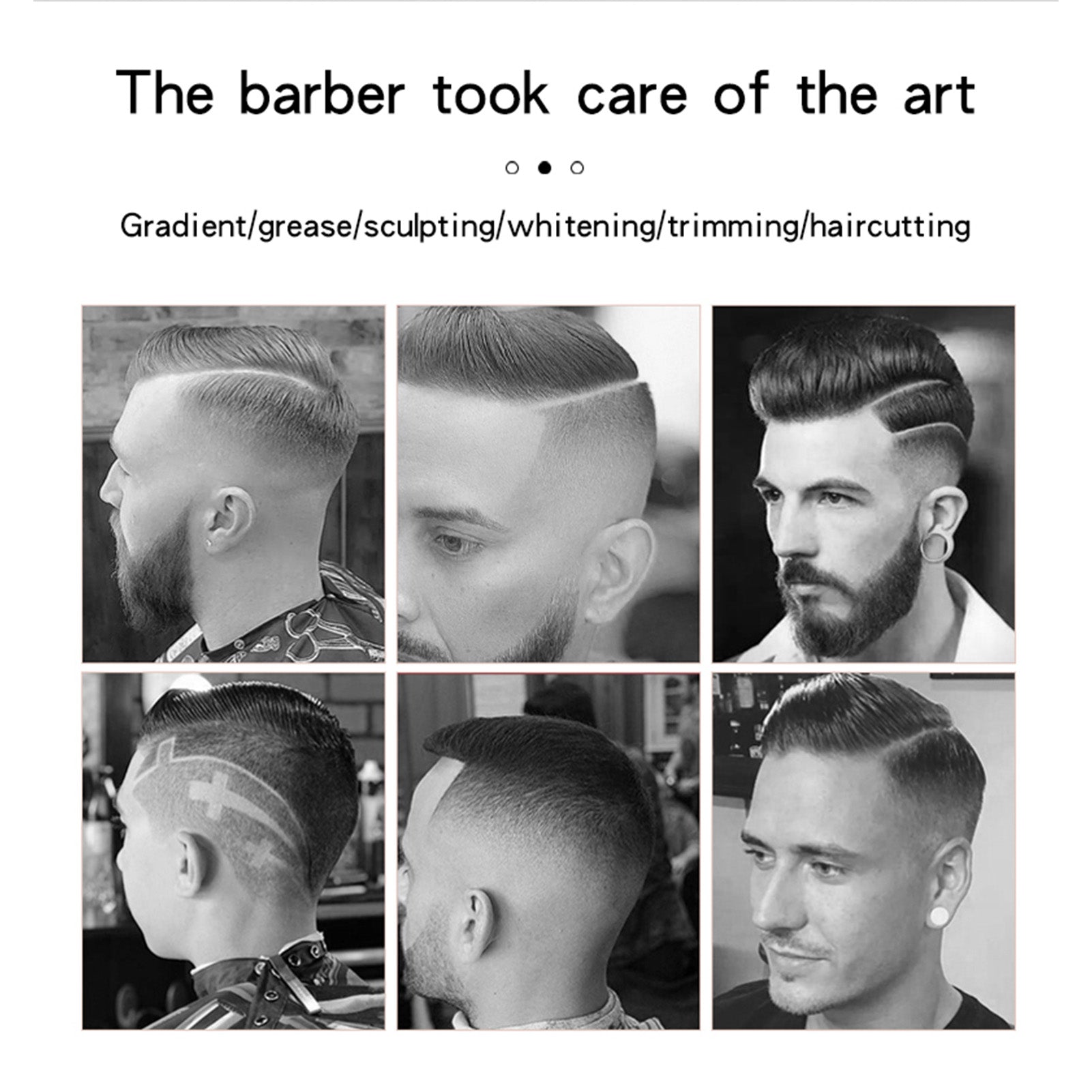 Professional Barber Hair Clipper, Electric Hair Trimmer, Strong Power, LED Display, Dragon Hair Clippers