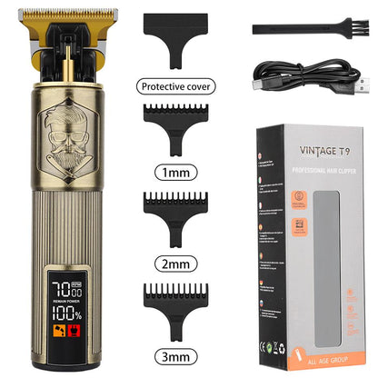 Professional Barber Hair Clipper, Electric Hair Trimmer, Strong Power, LED Display, Dragon Hair Clippers