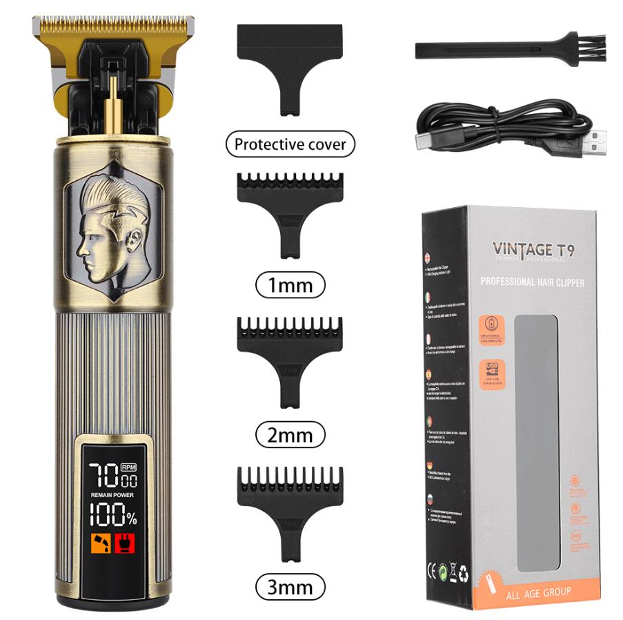 Professional Barber Hair Clipper, Electric Hair Trimmer, Strong Power, LED Display, Dragon Hair Clippers