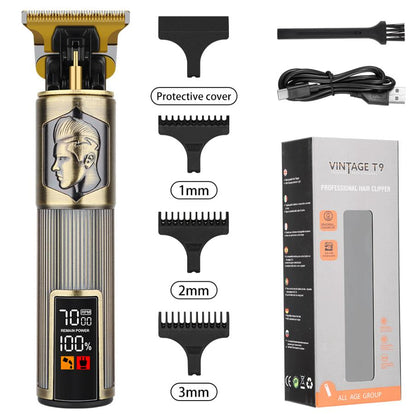 Professional Barber Hair Clipper, Electric Hair Trimmer, Strong Power, LED Display, Dragon Hair Clippers