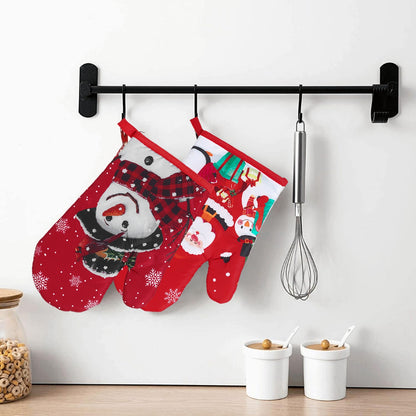 Merry Christmas Oven Gloves, Xmas Ornaments, Christmas Decoration, For Home Mitts, Navidad Natal New Year Gift
