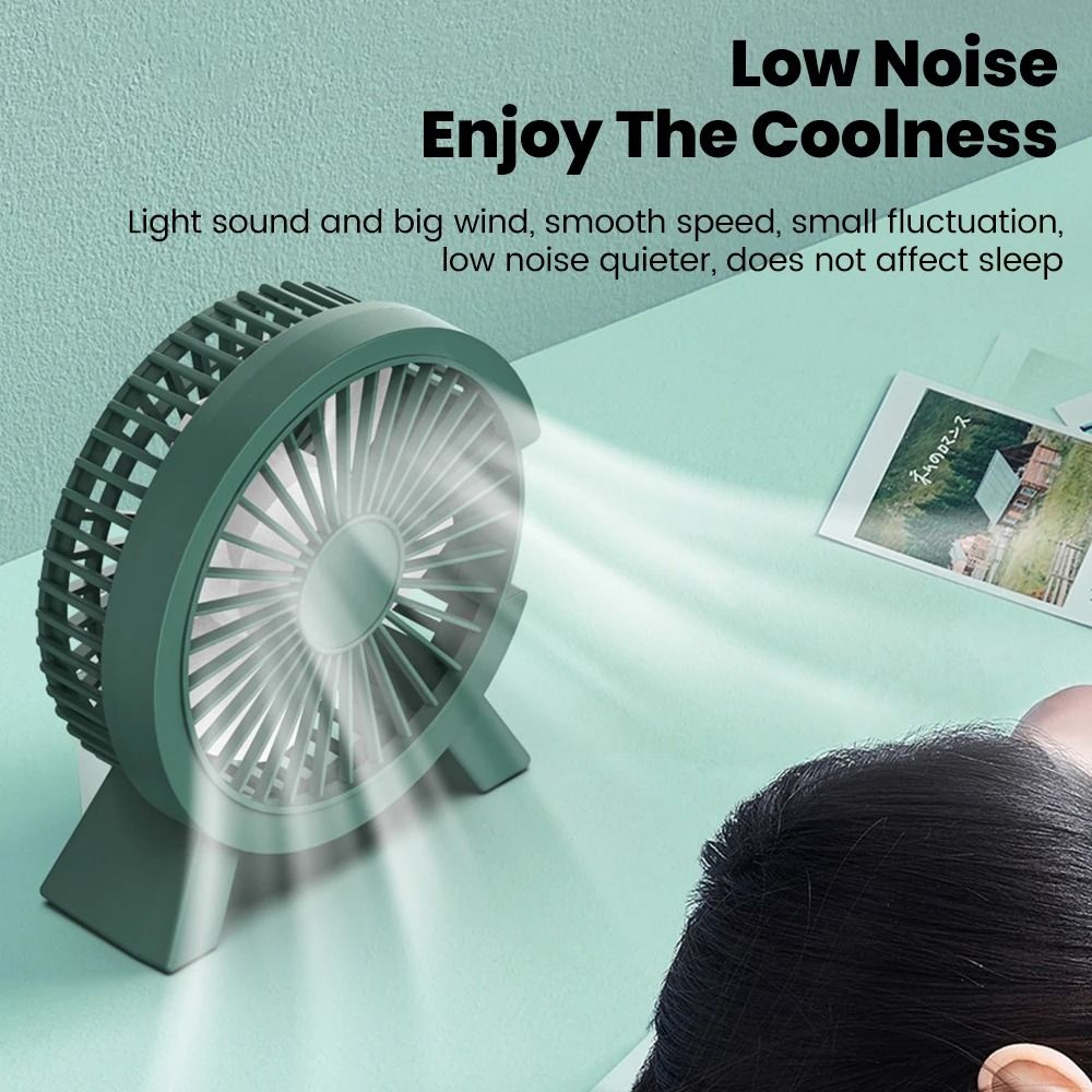 Mini USB Rechargeable Table Fan Portable Desk Fan For Home Office And Dorm Use 1