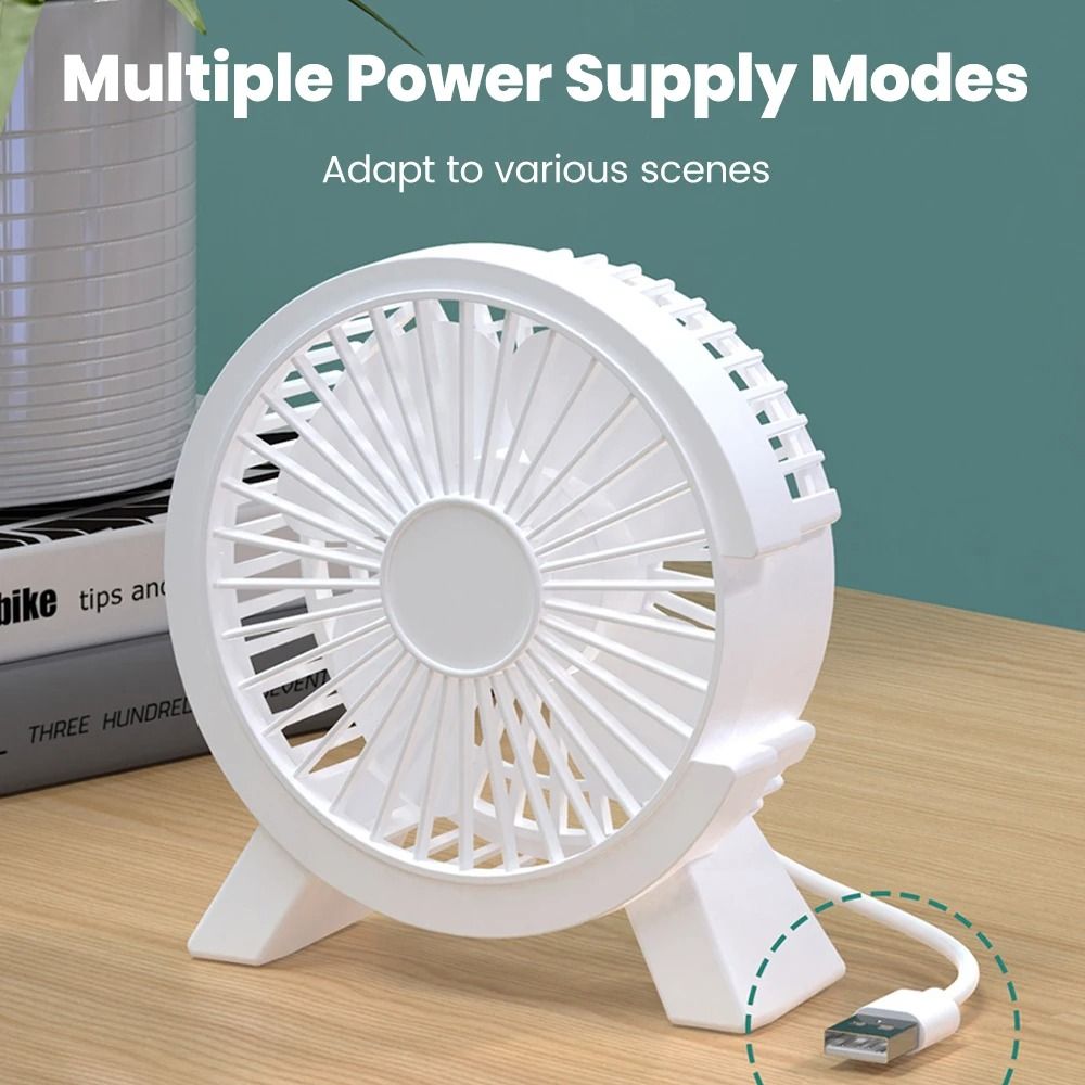 Mini USB Rechargeable Table Fan Portable Desk Fan For Home Office And Dorm Use 2