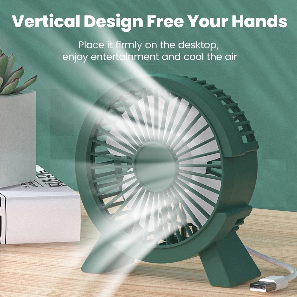 Mini USB Rechargeable Table Fan Portable Desk Fan For Home Office And Dorm Use 3