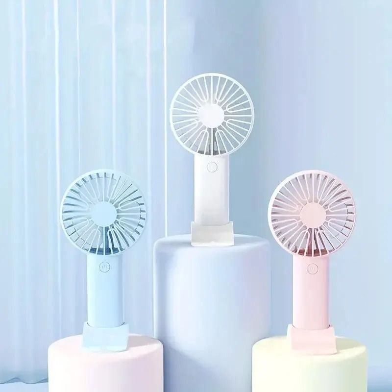 Mini USB Charging Handheld Fan With Mobile Phone Holder Portable 3in1 Desk And Travel Fan 3